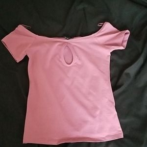 Express off shoulder crop top